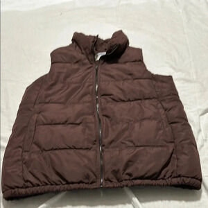 Old Navy Maternity Brown Puffer Vest Medium